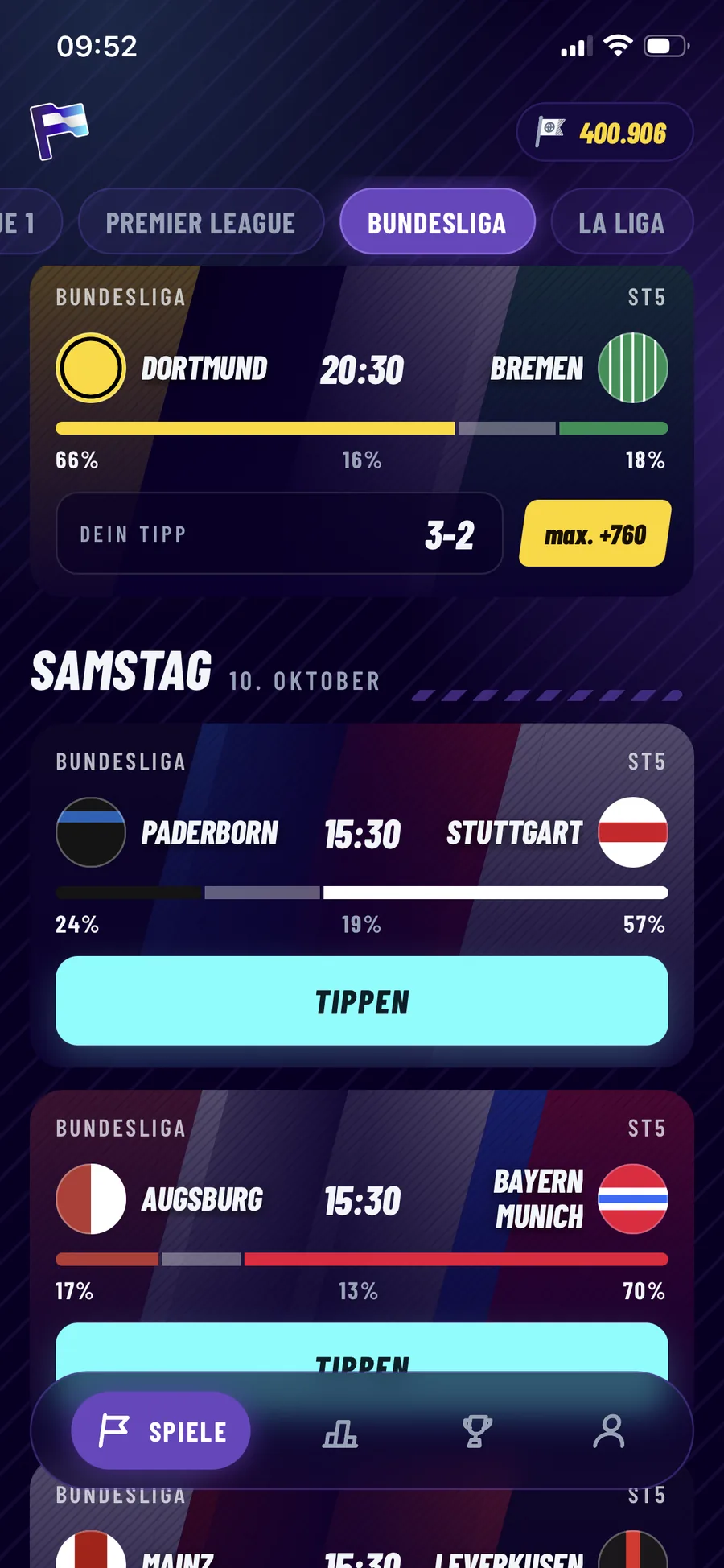 Spieltag-Feed