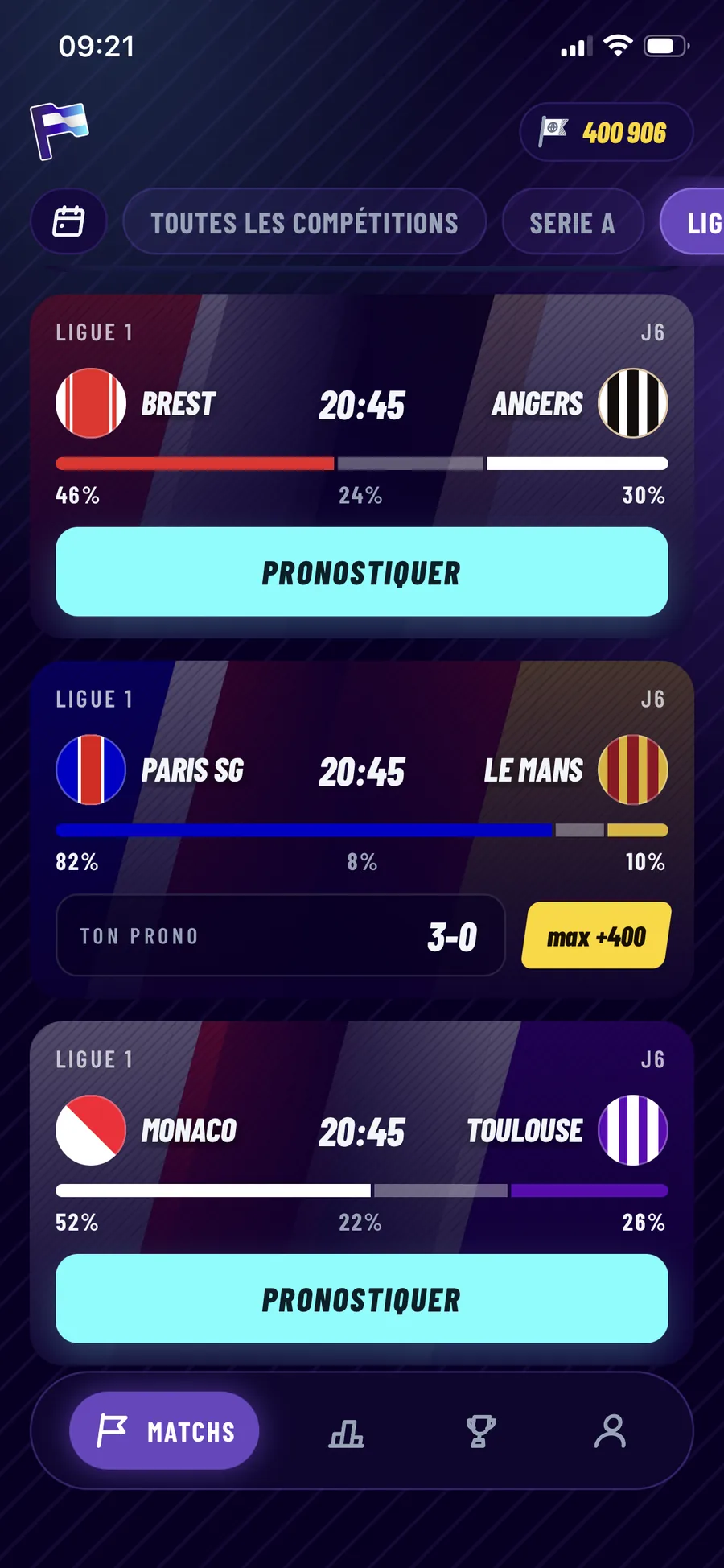 Fil des matchs